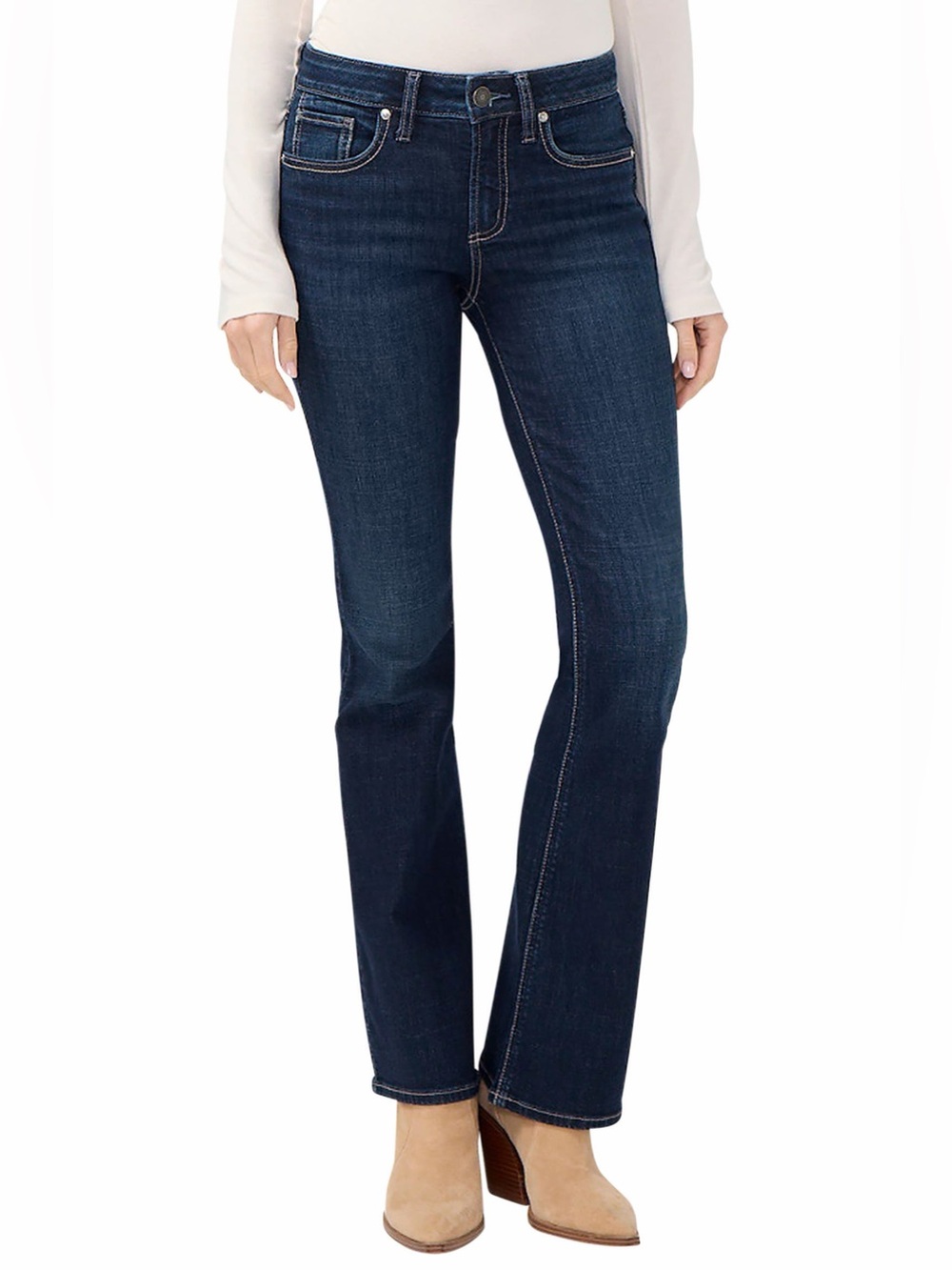 Silver Jeans Suki Curvy Mid Rise Bootcut Jeans Eversley Wash Size 32 NWT